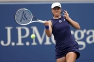Iga Swiatek was particularly strong off the ground in her opening match.